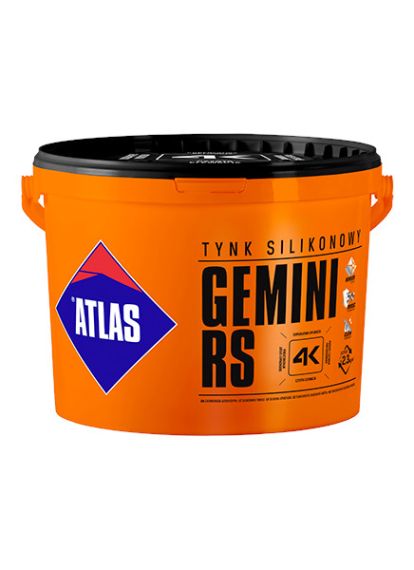 Tynk Silikonowy Sah N15 Gemini Rs  Baza Biała 25Kg Atlas