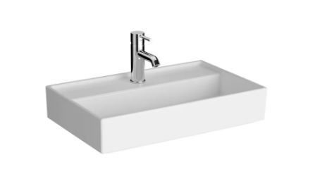 Umywalka Nablatowa Z Otworem Archiplan Biała 7401B003-0041 60x38x12 cm Vitra