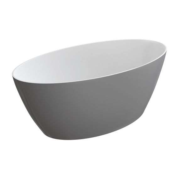 Wanna Wolnostojąca Siena Szaro-Biała 160,5x80,5 SIENAWWBSP Omnires