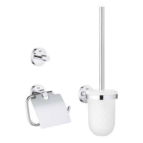 zestaw essentials Essentials Zestaw Akcesoriów 3W1 Szczotka+ Wieszak+ Uchwyt Na Papier 40407001 Grohe