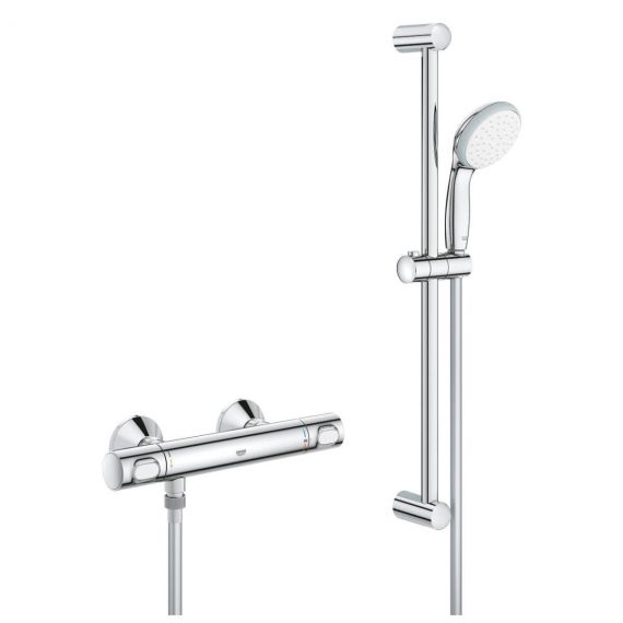 Zestaw prysznicowy z Baterią Termostatyczną Precision Flow FastFixation Chrom 34841000 Grohe