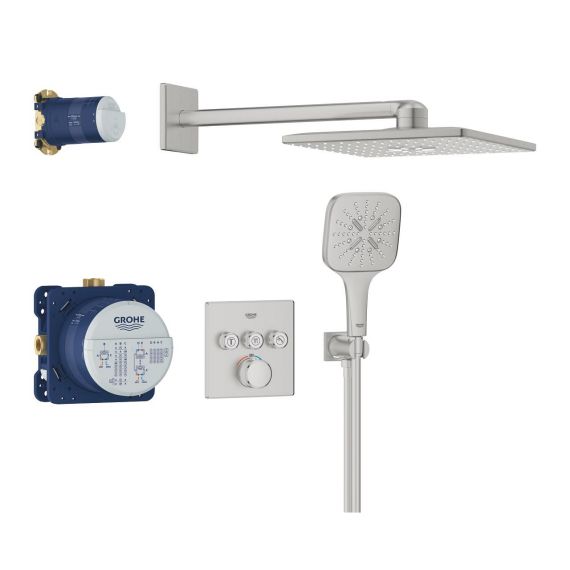 Zestaw Prysznicowy Z Deszczownicą Rainshower Smartactive 310 Cube Grohtherm SmartControl 34864DC0 Grohe