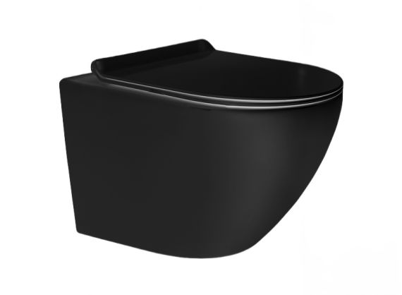 Zestaw WC Tavi Round 1750148BM 49X36X35 Black Matt Bevisa Zestaw WC Tavi Round 1750148BM 49X36X35 Black Matt Bevisa