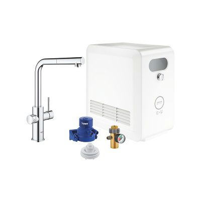 Zestaw Z Wyciąganą Wylewką W Kształcie L GROHE Blue Professional 31326002 Grohe