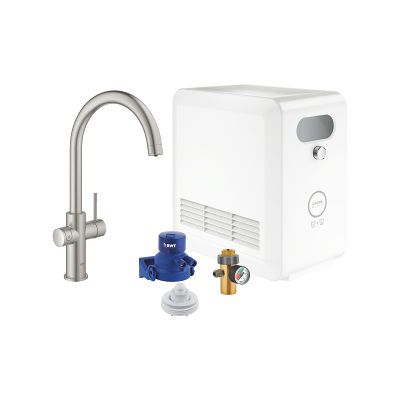 Zestaw Z Wylewką W Kształcie C GROHE Blue Professional Stal Nierdzewna 31323DC2 Grohe