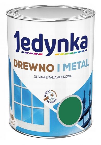 Farba Drewno I Metal Zielony 0,9L Jedynka