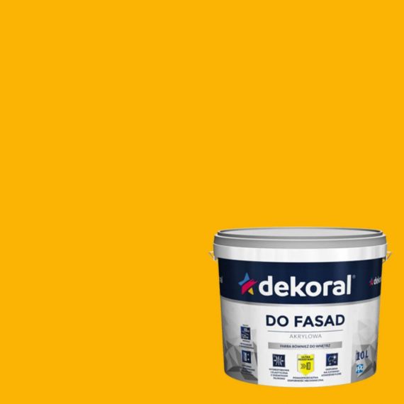 Farba Akrylowa Do Fasad Polinit Żółty 1L Dekoral