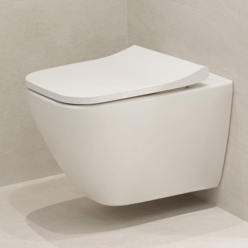 Płytki w jodełkę w łazience minimalistycznej