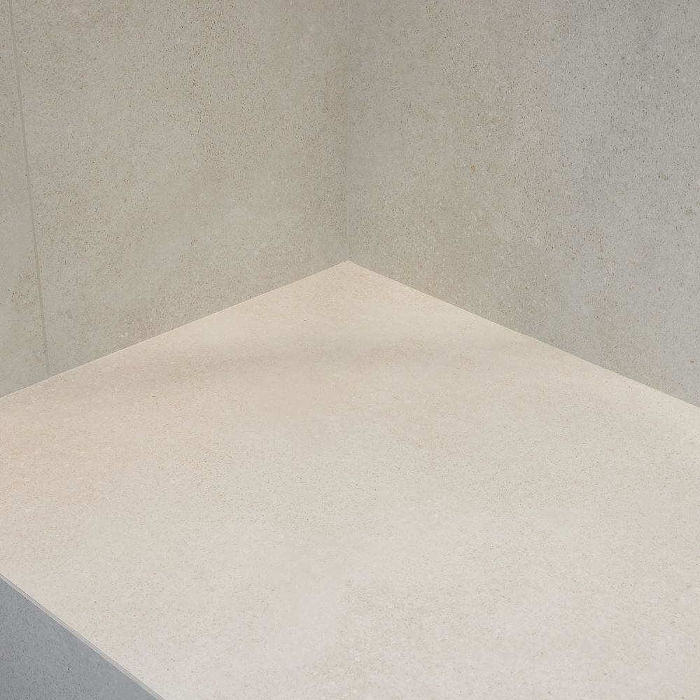 Nowoczesna łazienka z płytkami betonowymi Betonico White Grey