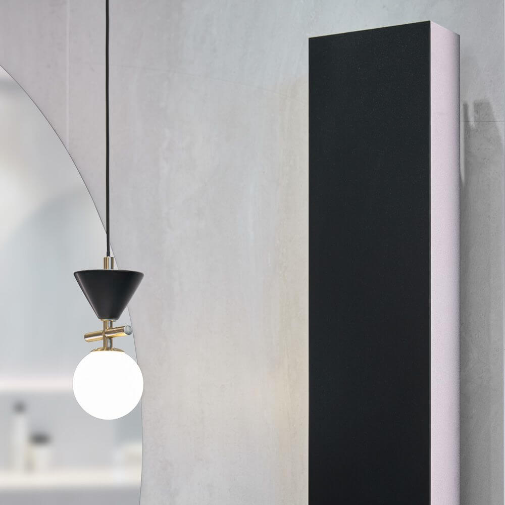 Łazienka w chłodnych odcieniach z płytkami Authentic Lux Stone Montpellier Cannete