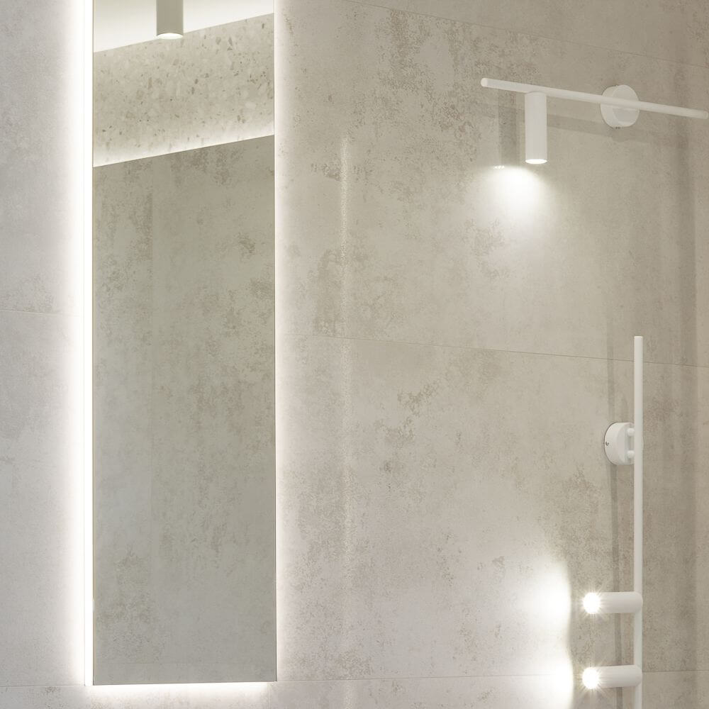 ELEGANCKA ARANŻACJA Z PŁYTKAMI TORANO WHITE LAPPATO