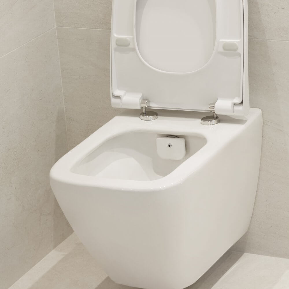 Płytki w jodełkę w łazience minimalistycznej