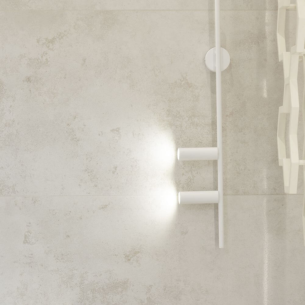 ELEGANCKA ARANŻACJA Z PŁYTKAMI TORANO WHITE LAPPATO