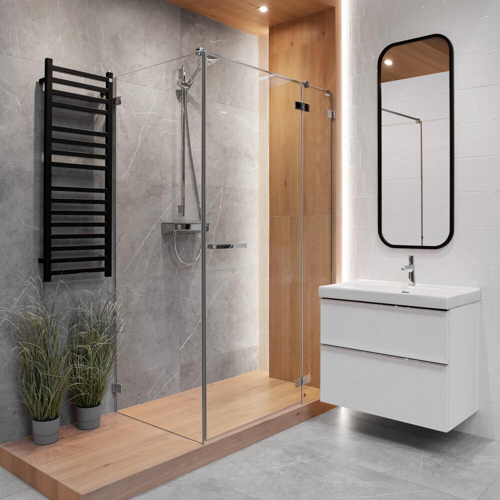 Łazienka w stylu naturalnym Katania Grey